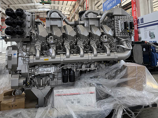 新品落地｜上柴 12 缸国三 1500kW 大功率柴油发电机组